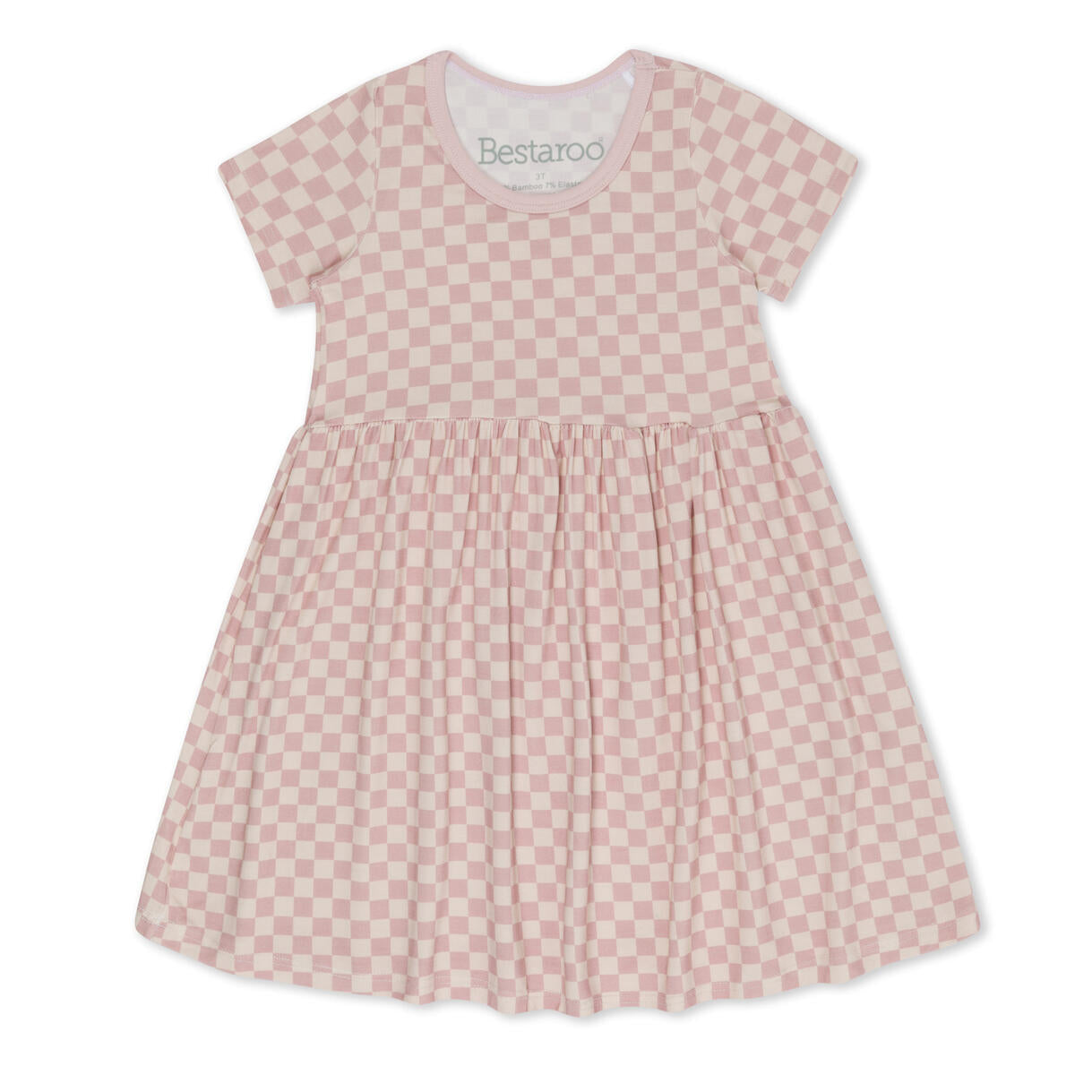 pink checkers dress