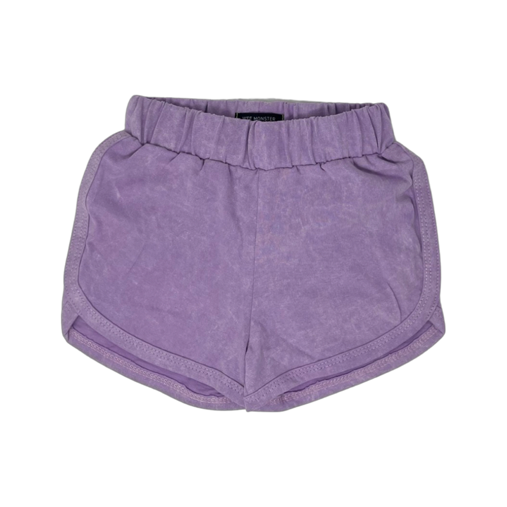 purple mineral wash shorts