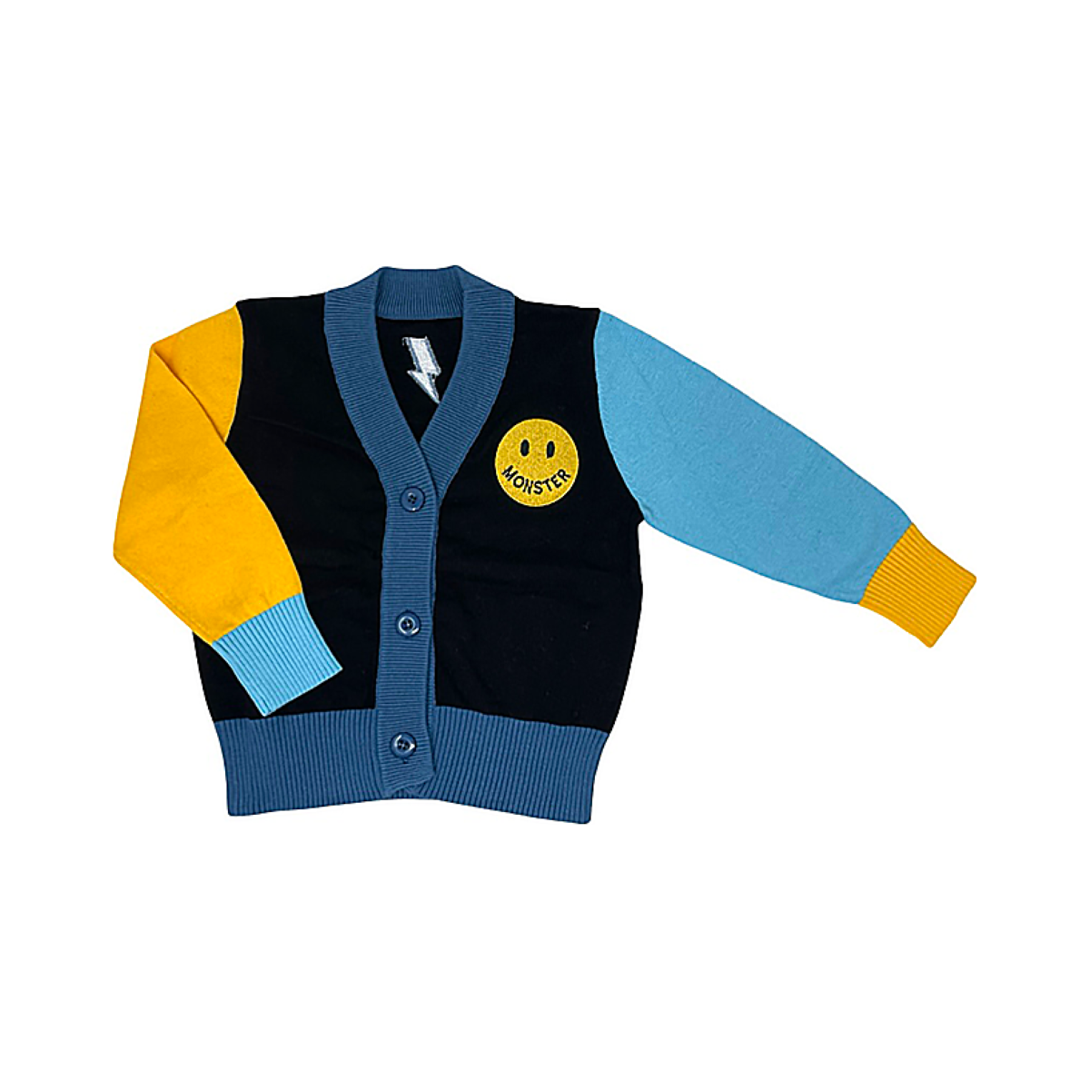 monster knit cardigan | blue