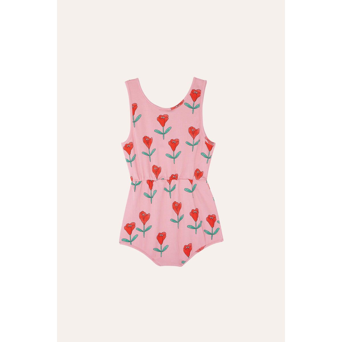 tulips allover kids overall romper