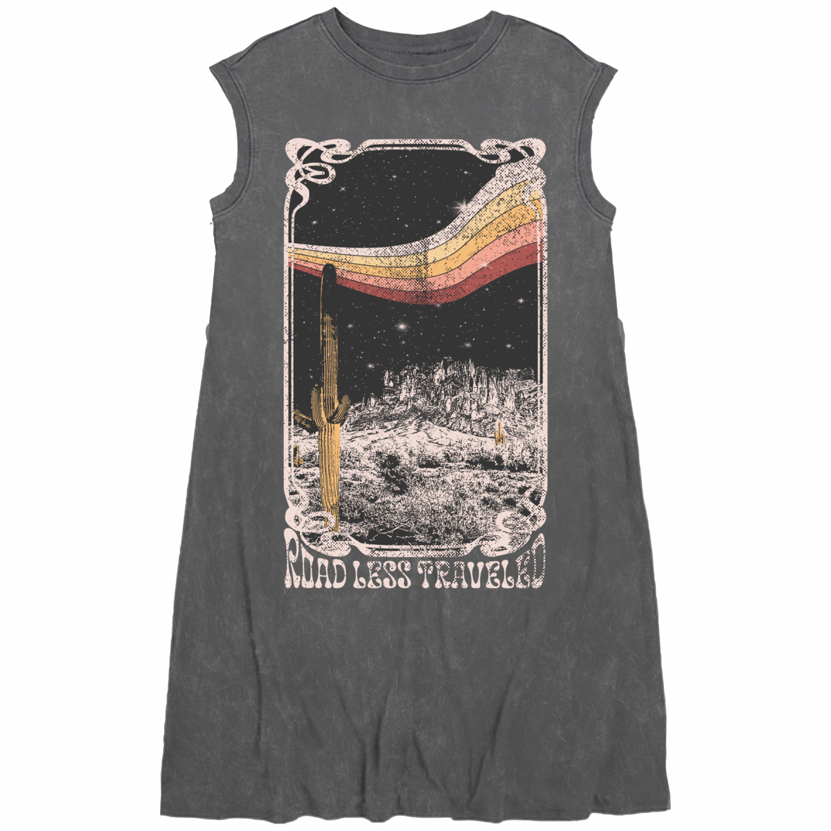 road less travelled muscle tank dress | mineral black