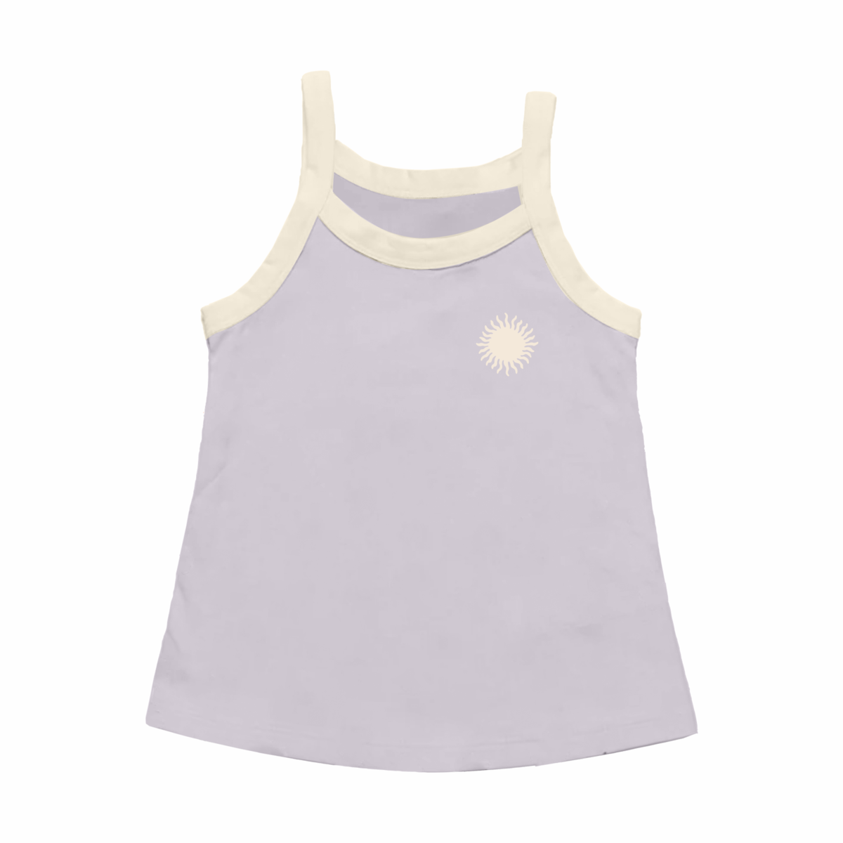 morning glory racer tank | lilac