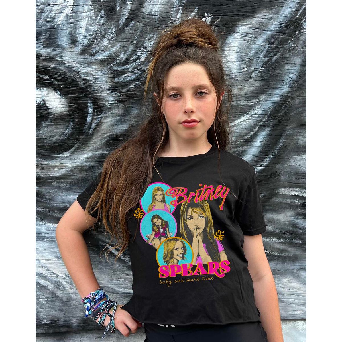 britney spears crop tee  | black