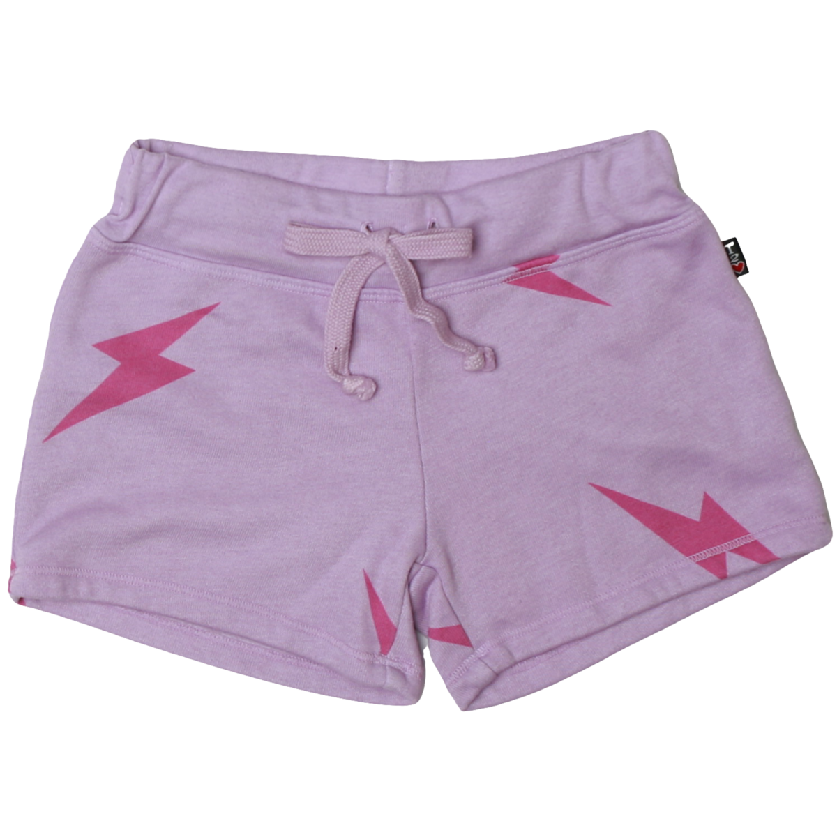 draw string bolt shorts | lavender