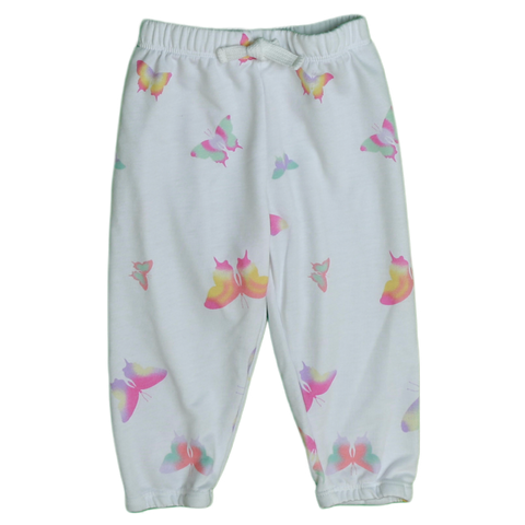 athletic butterfly sweatpant | white
