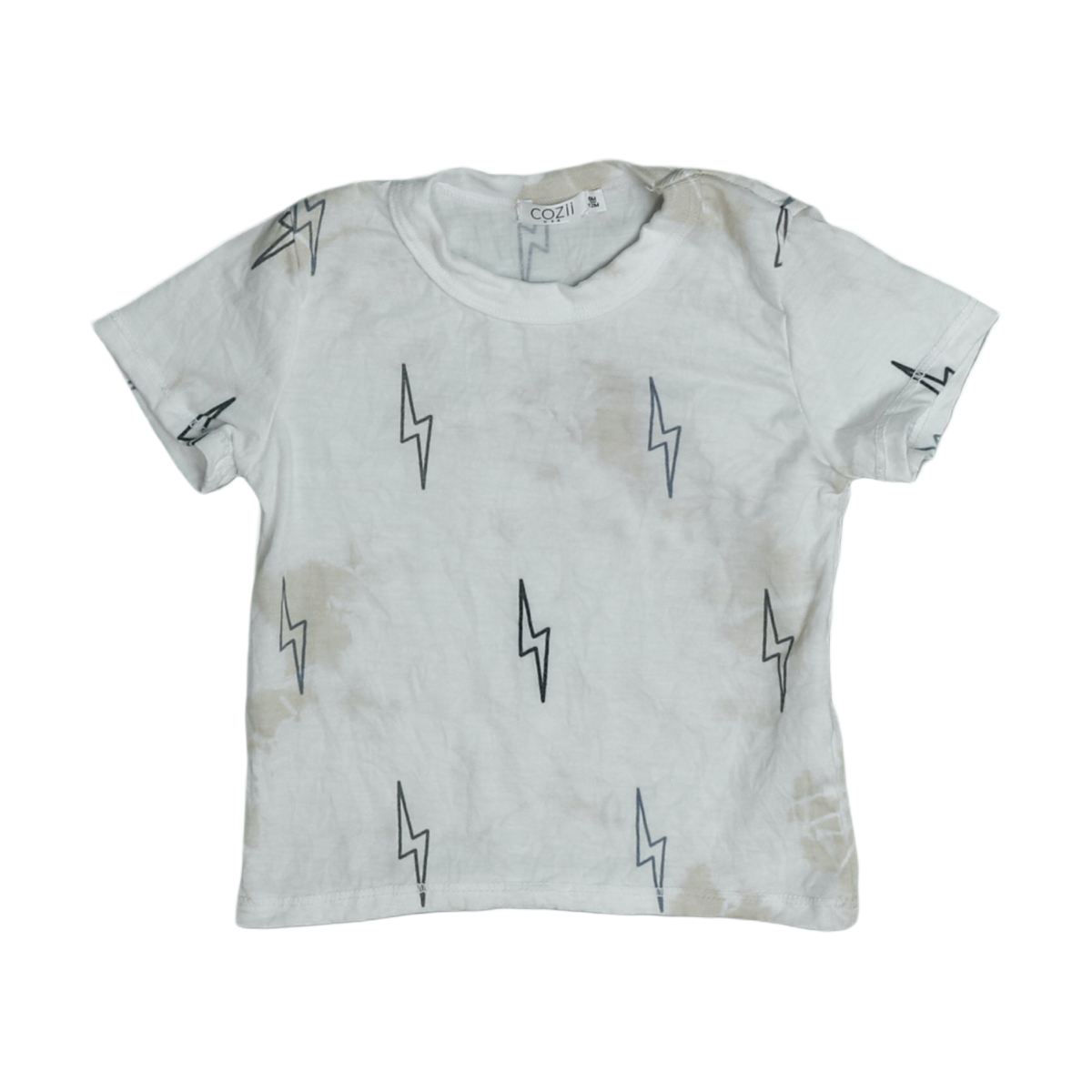 bolt tie dye tee | white