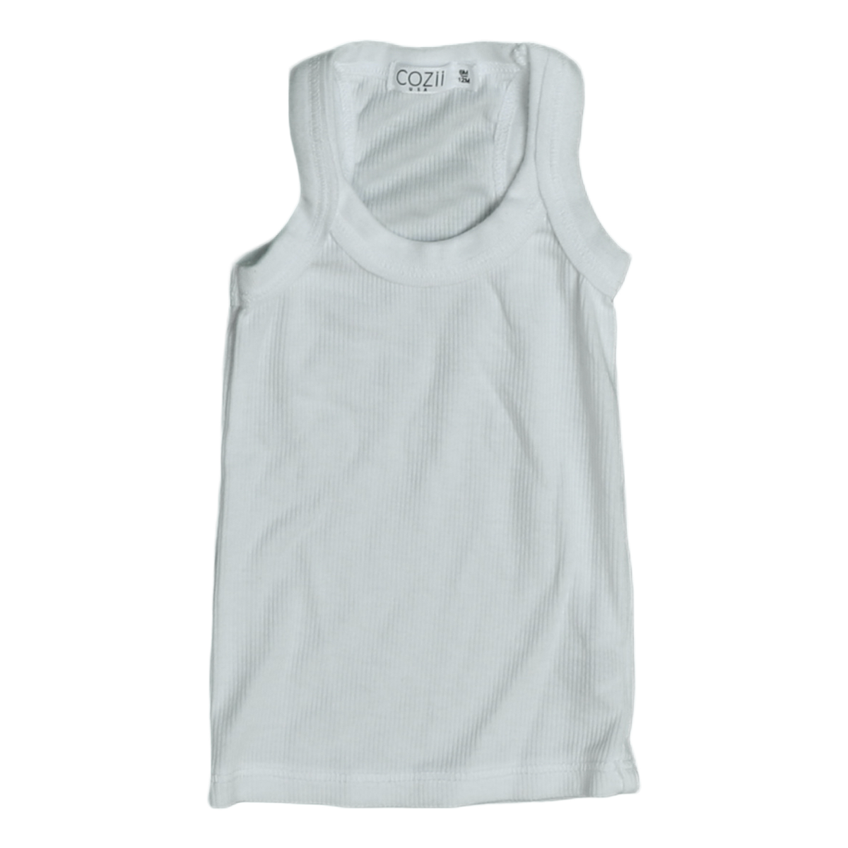 heather tank top | white