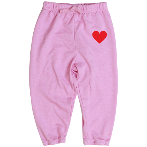athletic mini heart sweatpant | pink