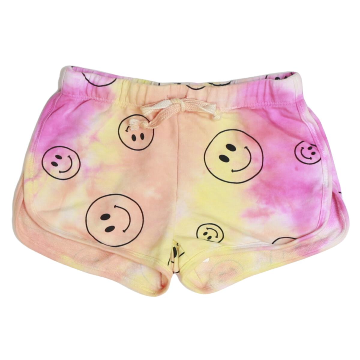 runner short | tie dye happy face