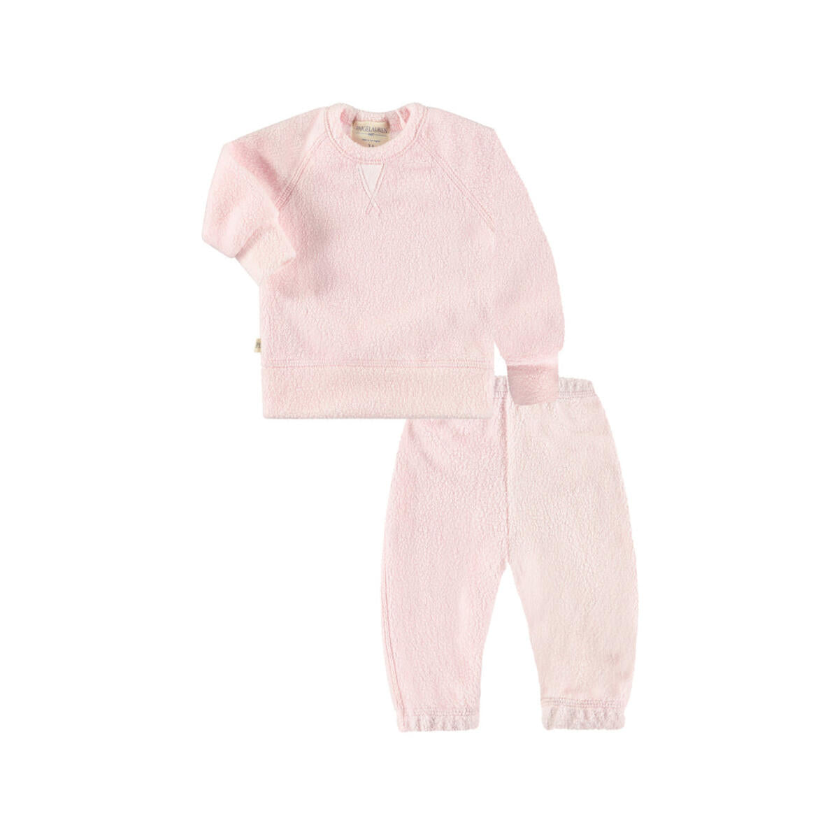 baby sherpa loungewear set | light pink