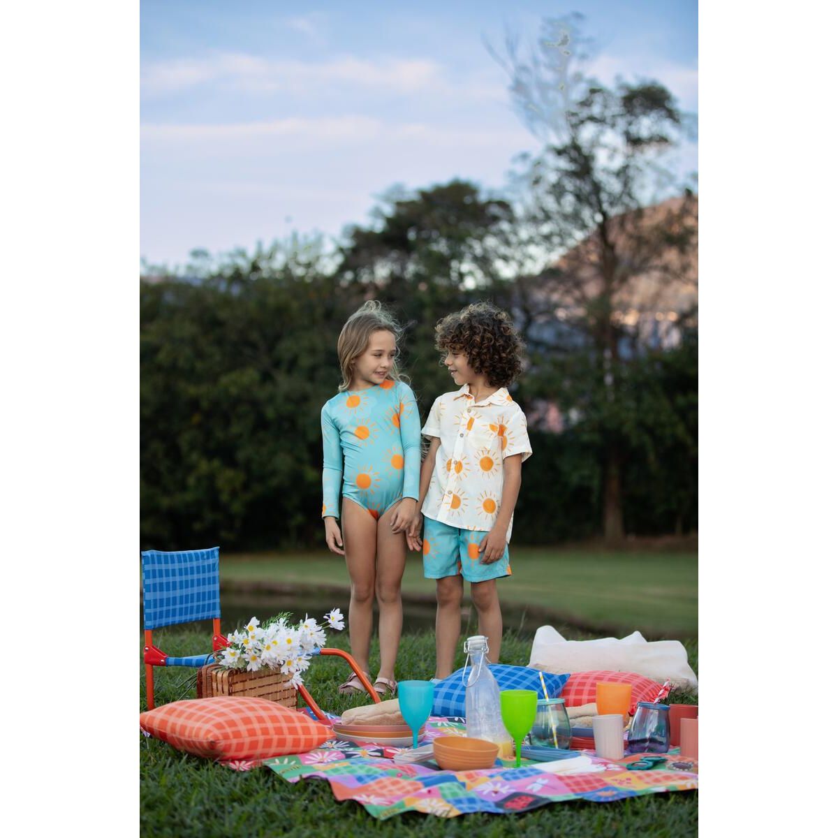 swim shorts | sol suncito azul