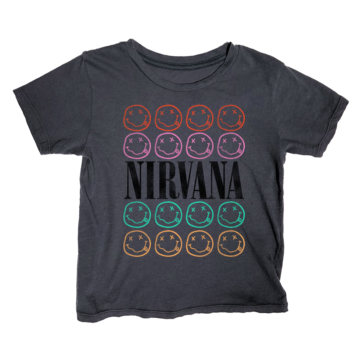 nirvana smiley short sleeve tee | black