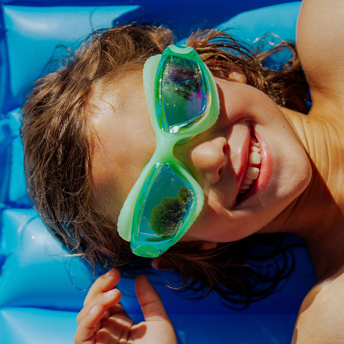 Sea Green Time to Explore Boy Kids' Swim Goggle