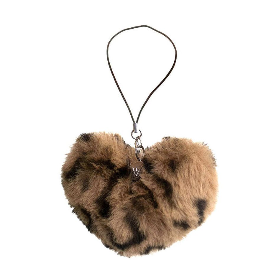 Fuzzy Heart w/ WF Charm | Leopard