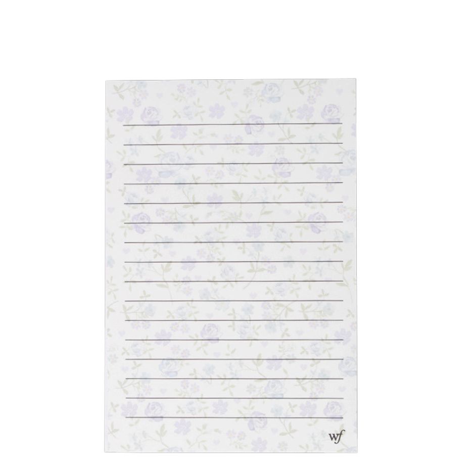 Lilac & Blue Floral Notepad