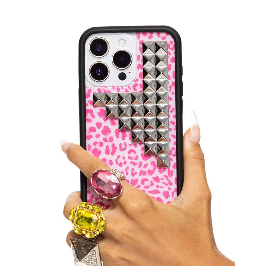 Pink Meow Stud iPhone Case