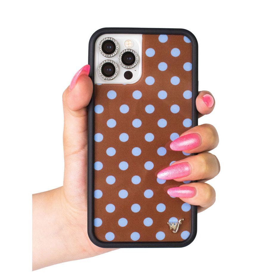 Polka Dot | Brown and Blue iPhone Case