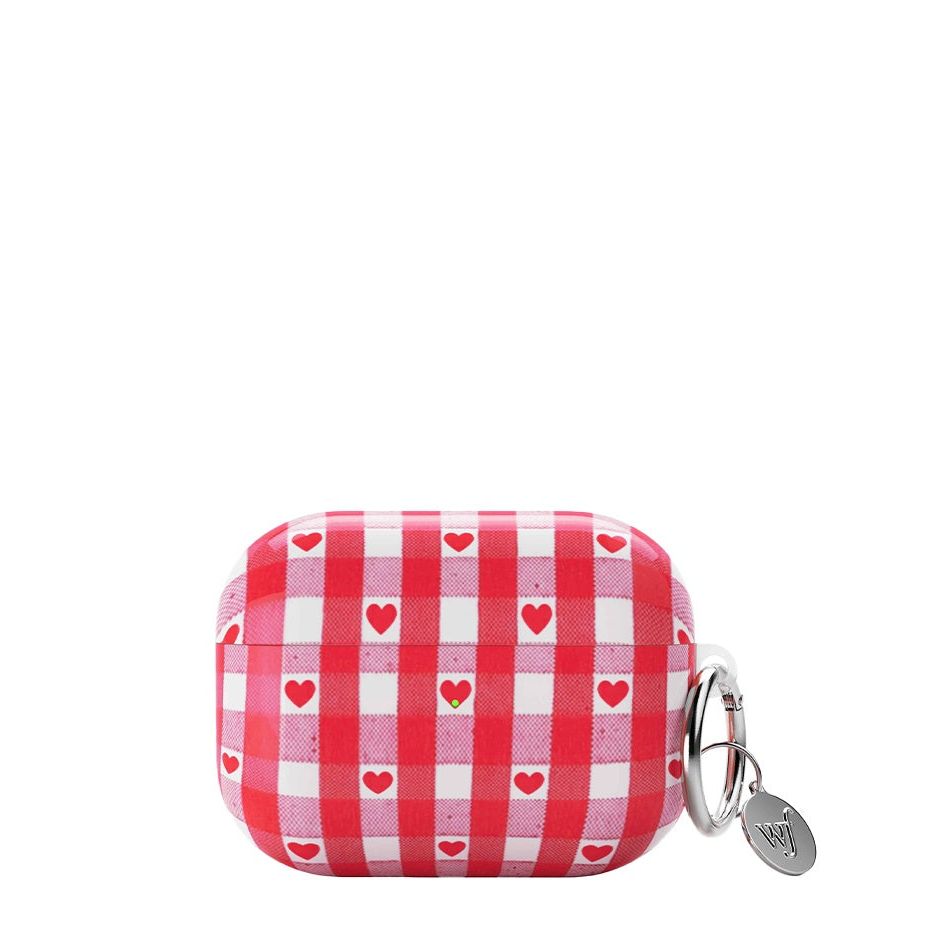 Red Gingham Hearts AirPods