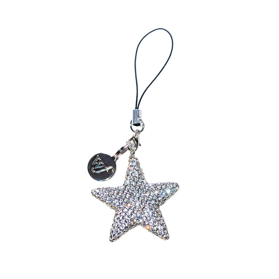 Rhinestone Star Charm | White
