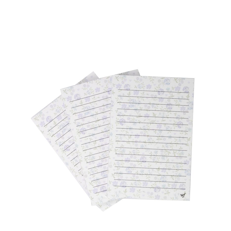 Lilac & Blue Floral Notepad
