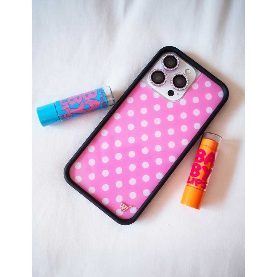 Polka Dot | Pink and White iPhone Case