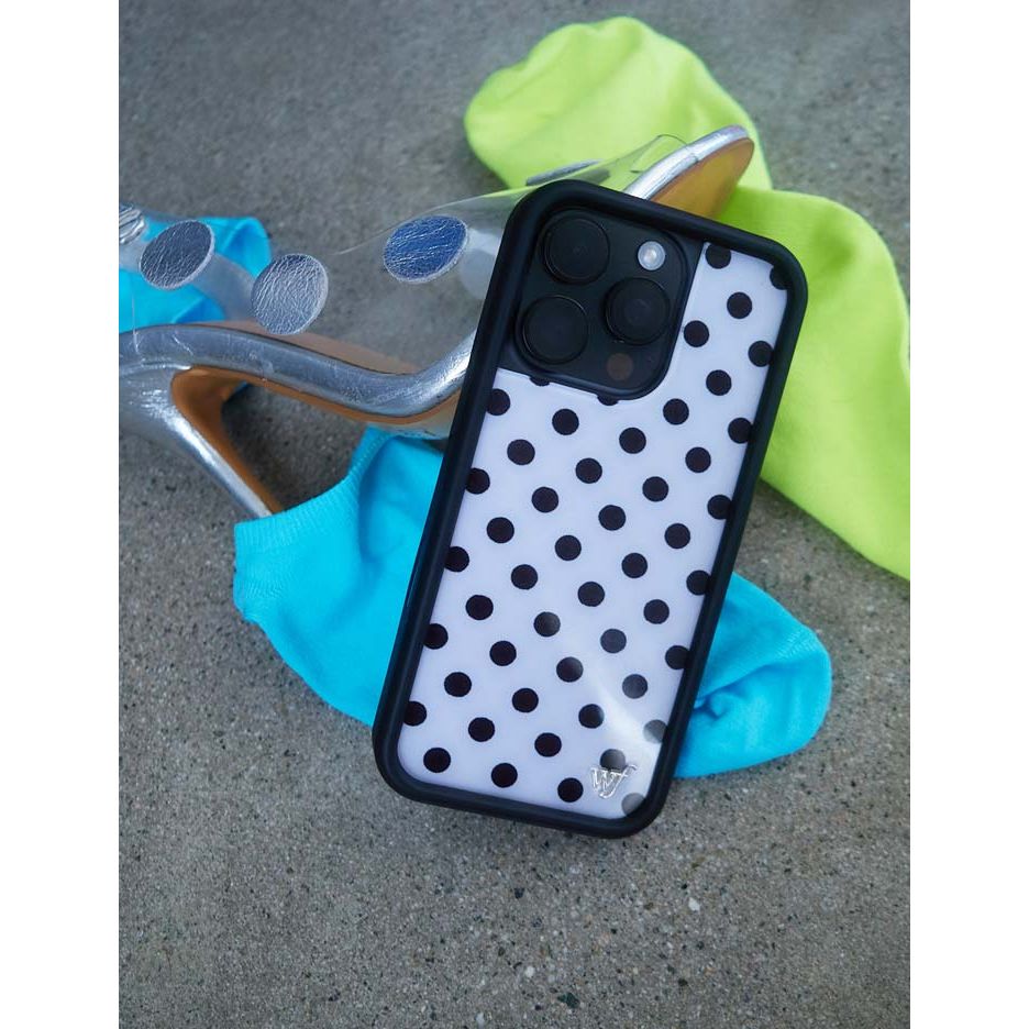 Polka Dot | White and Black iPhone Case