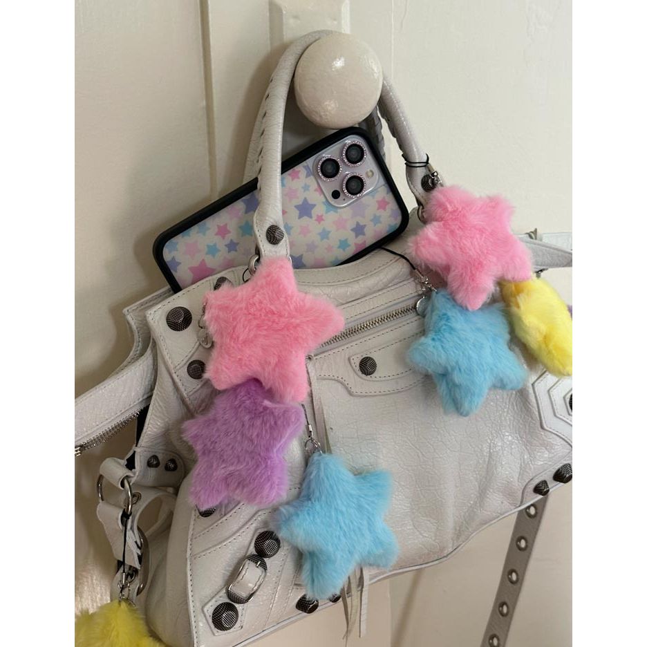 Fluffy Star Charm | Purple