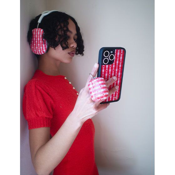 Red Gingham Hearts AirPods