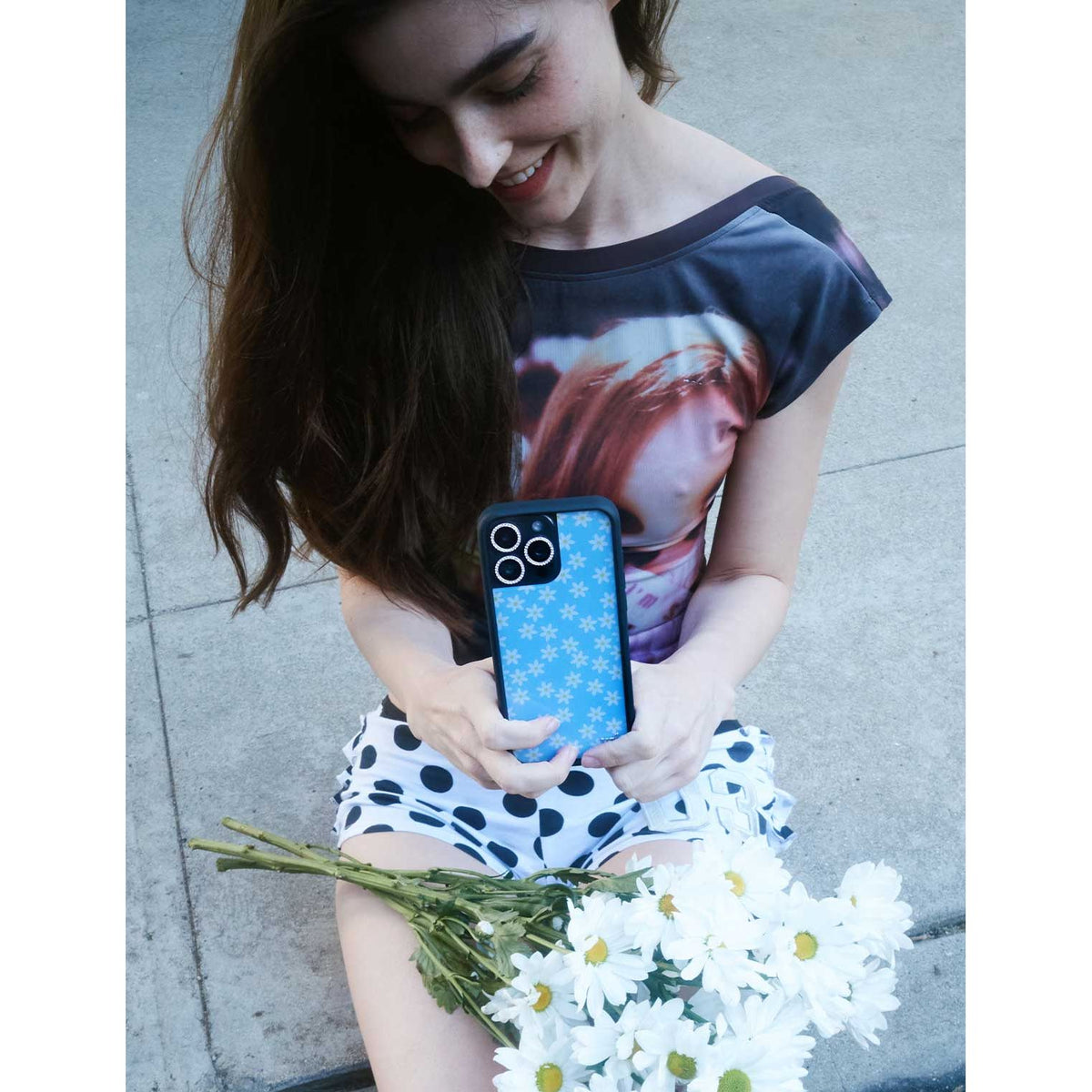 Blue Daisy iPhone Case
