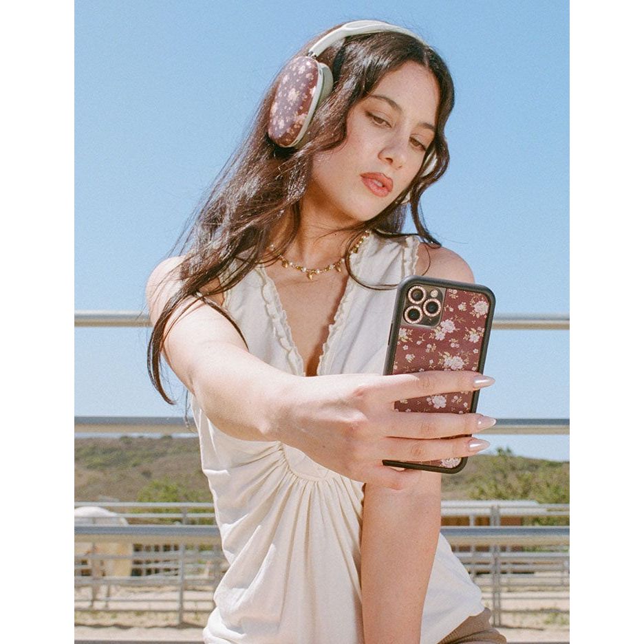 Brown Floral Airpod Max Case