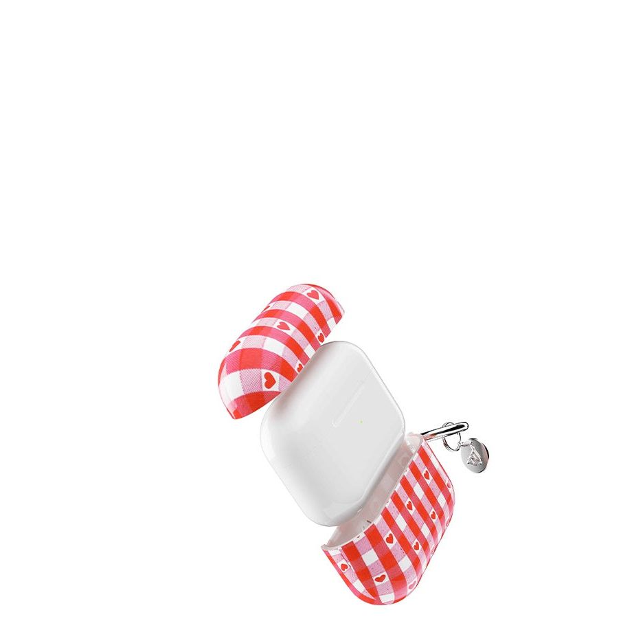 Red Gingham Hearts AirPods