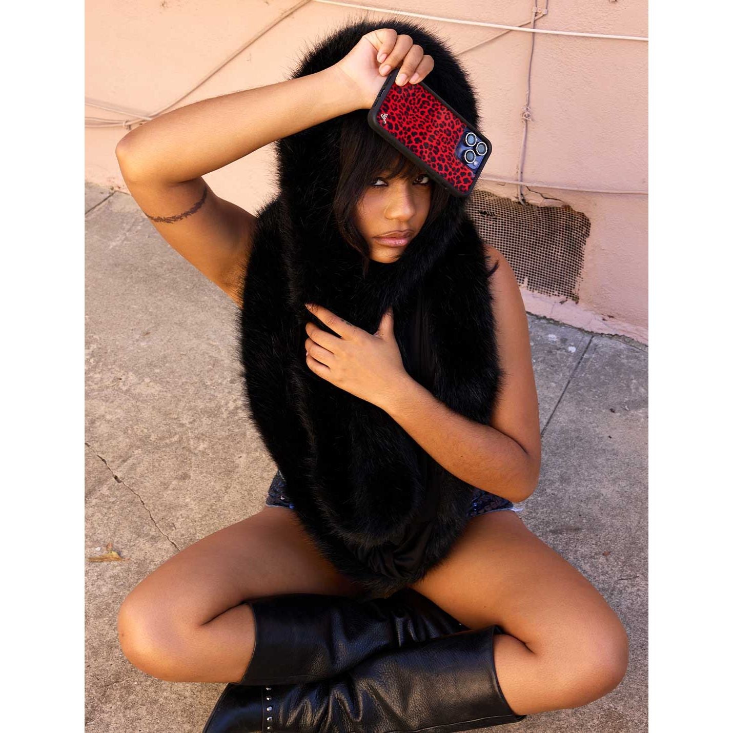 Meow | Red iPhone Case