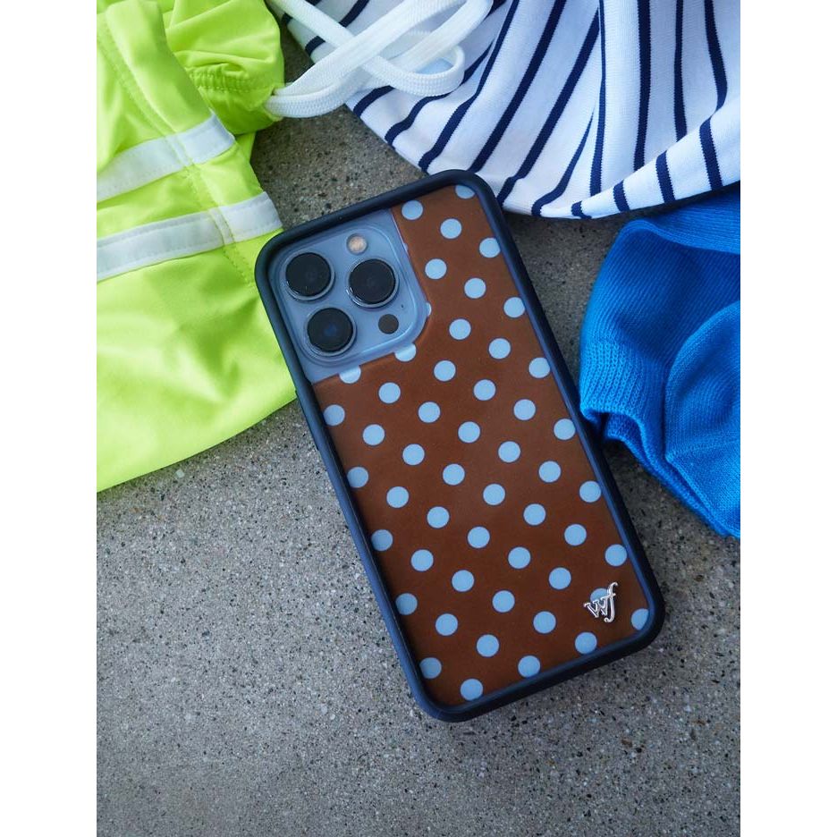 Polka Dot | Brown and Blue iPhone Case