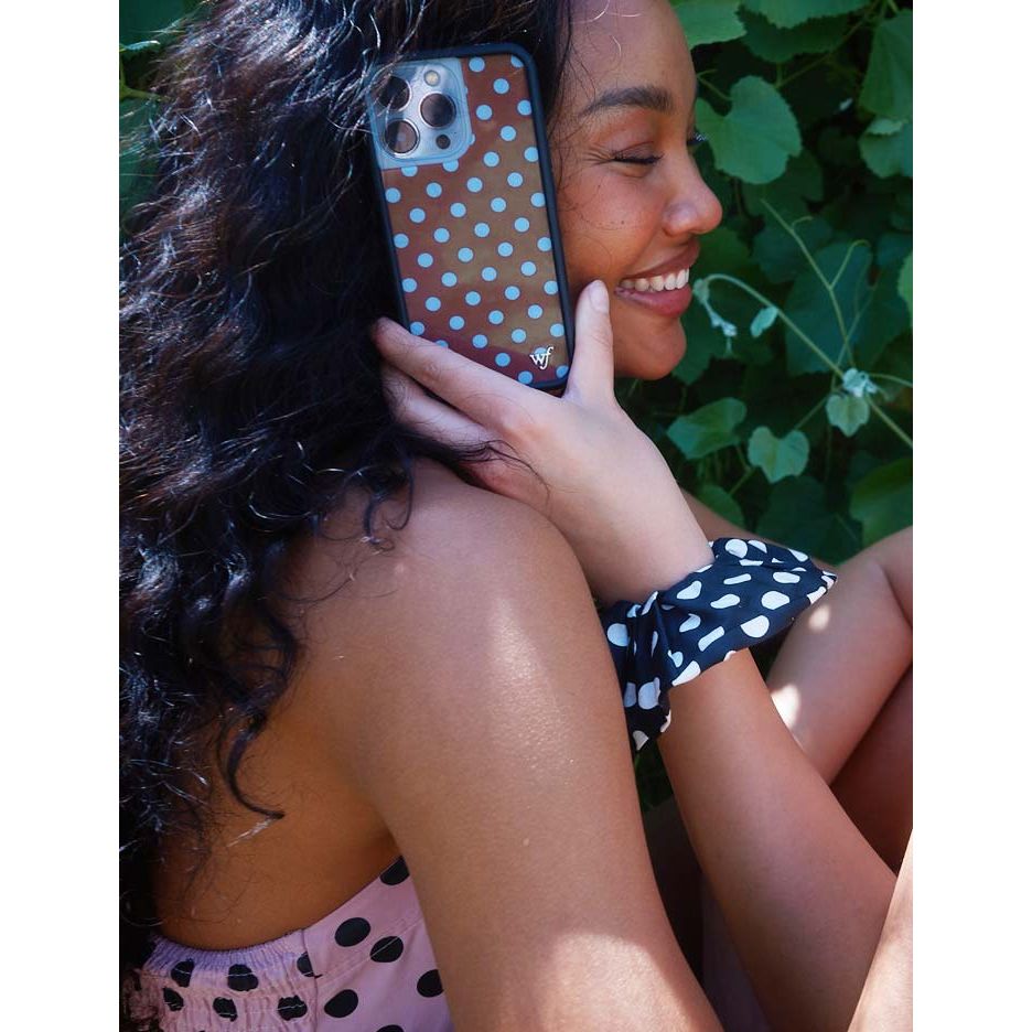 Polka Dot | Brown and Blue iPhone Case