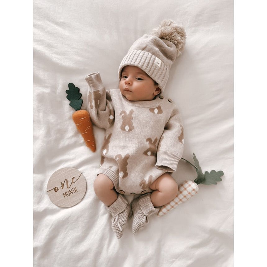Luna + Luca Bunny Jacquard Romper