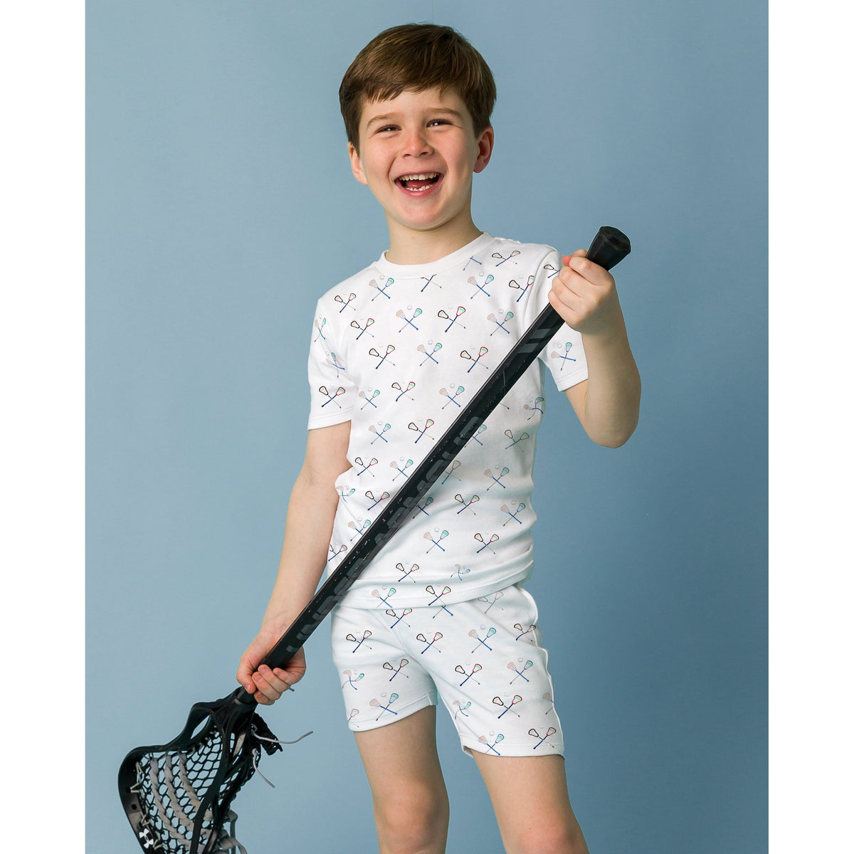 The Organic Short Sleeve Pajama Set [Lacrosse]