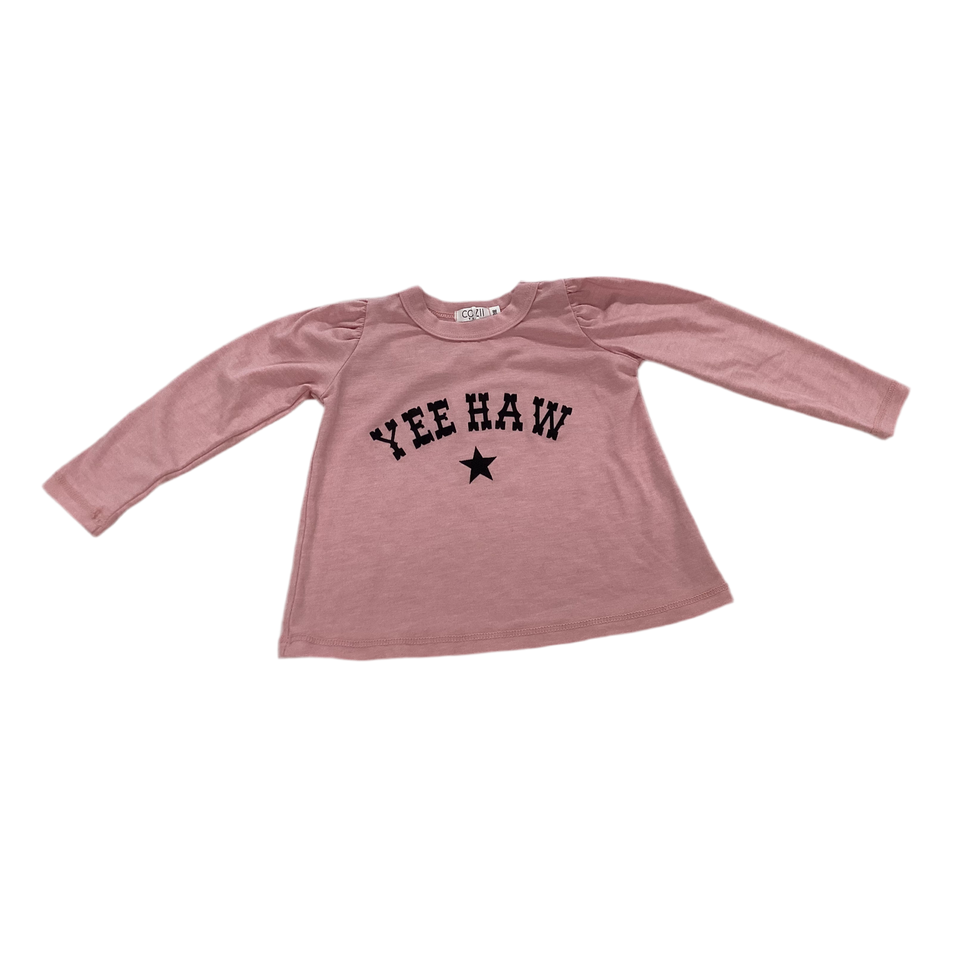 puff long sleeve tee | ballet pink
