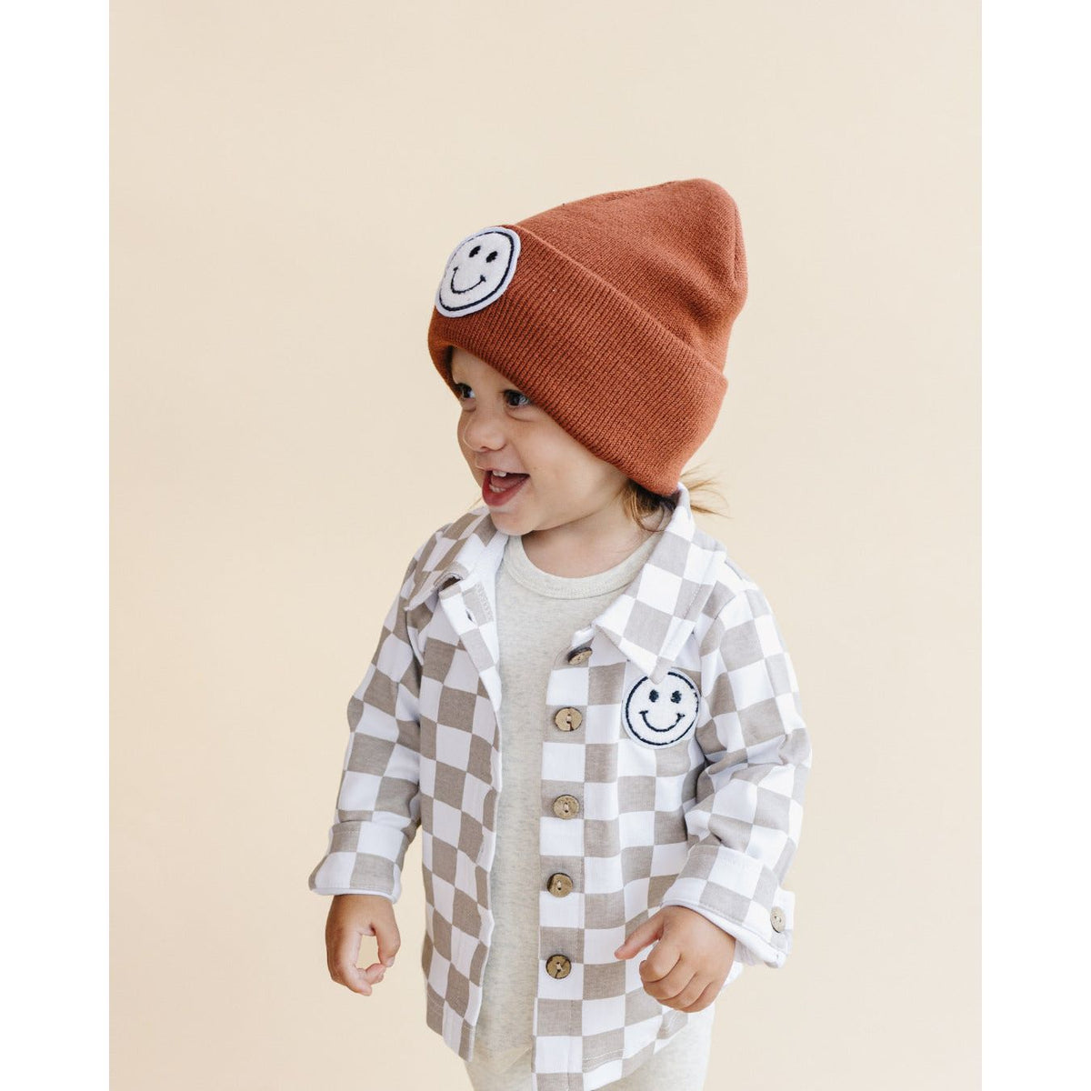 Smiley Beanie | Rust