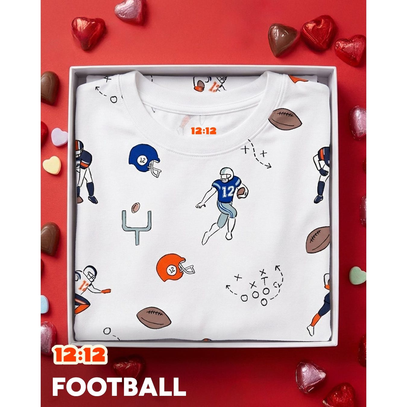 The Organic Long Sleeve Pajama Set [Football]