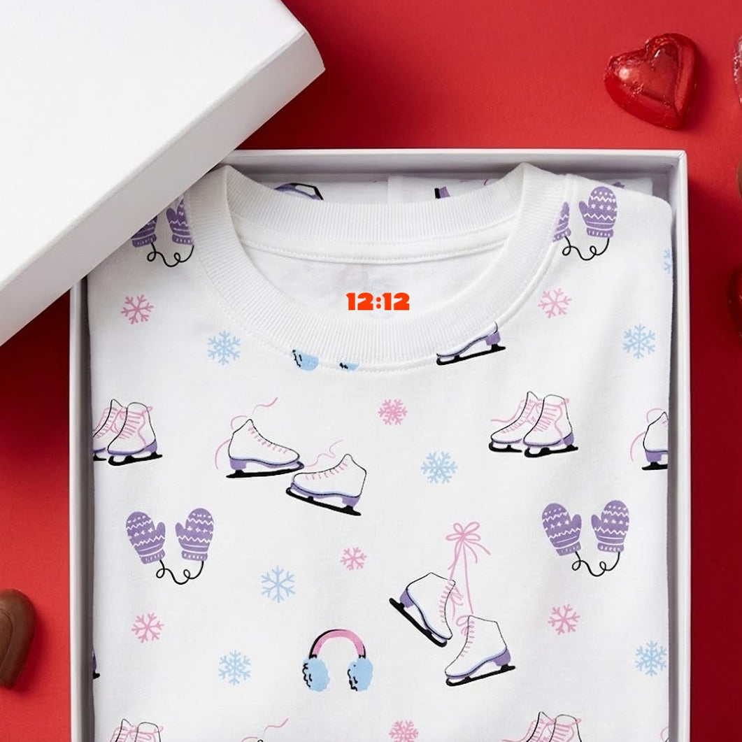 The Organic Long Sleeve Pajama Set [Figure Skating]