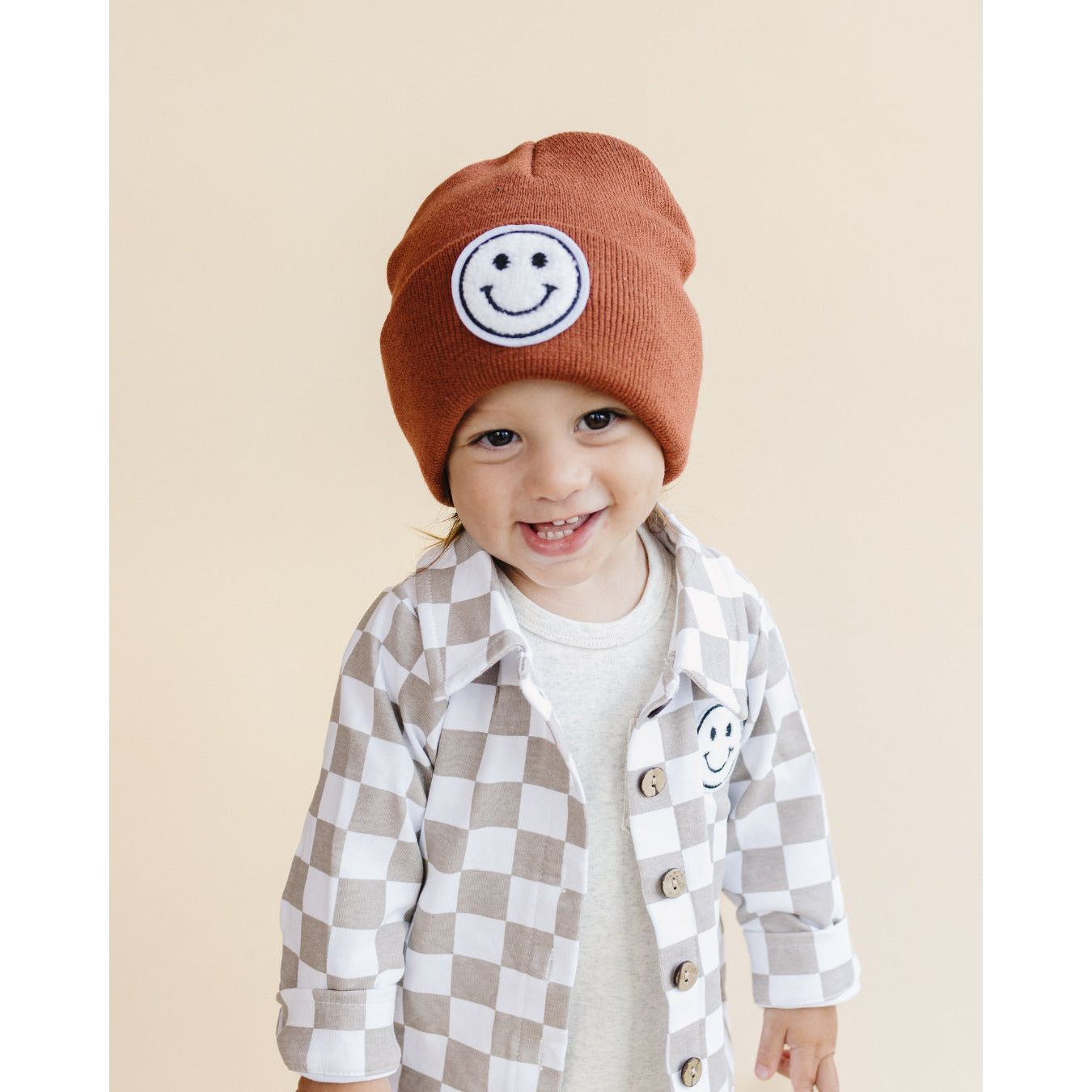 Smiley Beanie | Rust