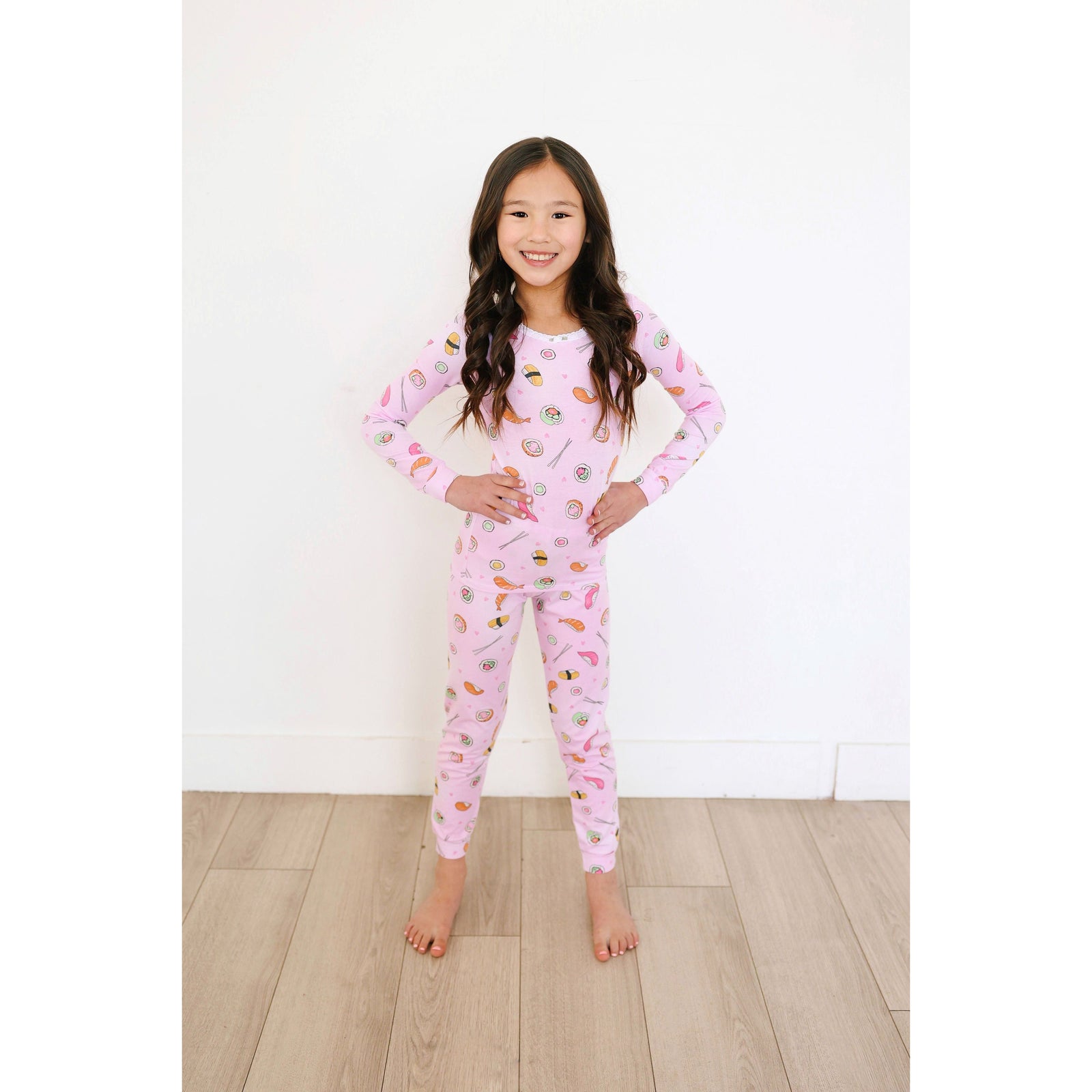 sushi long sleeve pajama set