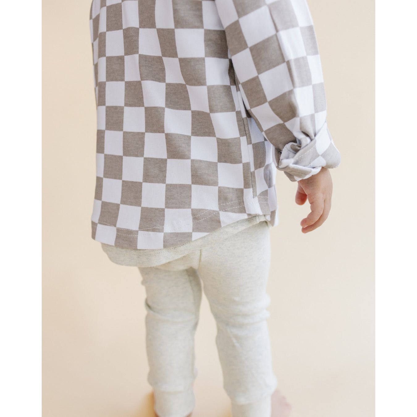 Cotton Shacket | Smiley Checkered Latte