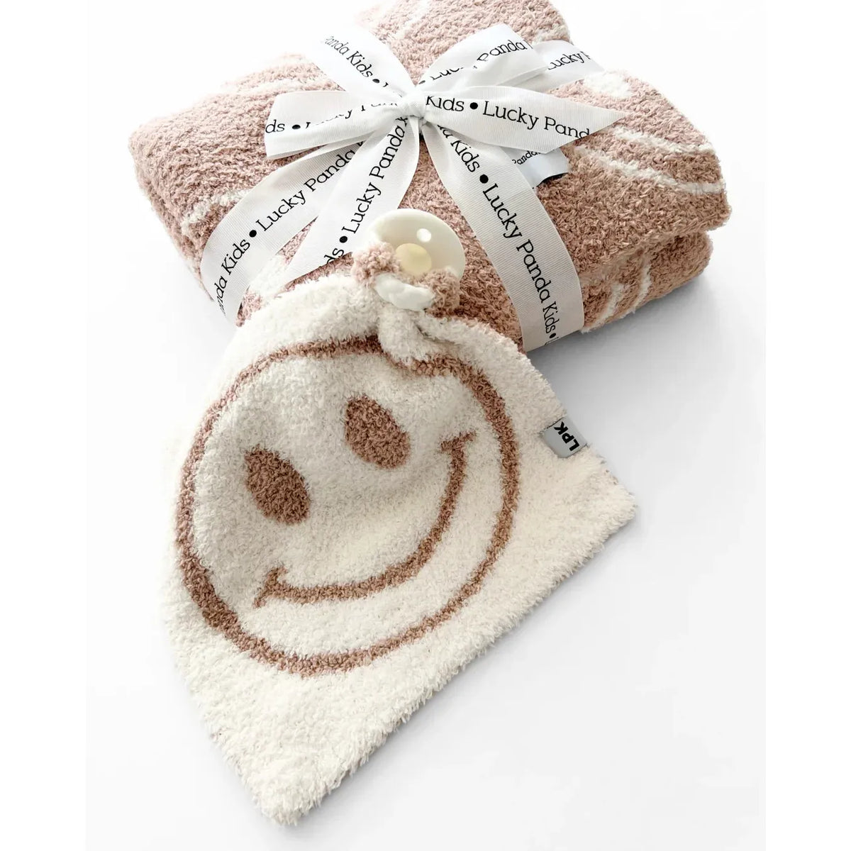 Smiley Plush Lovey | Latte