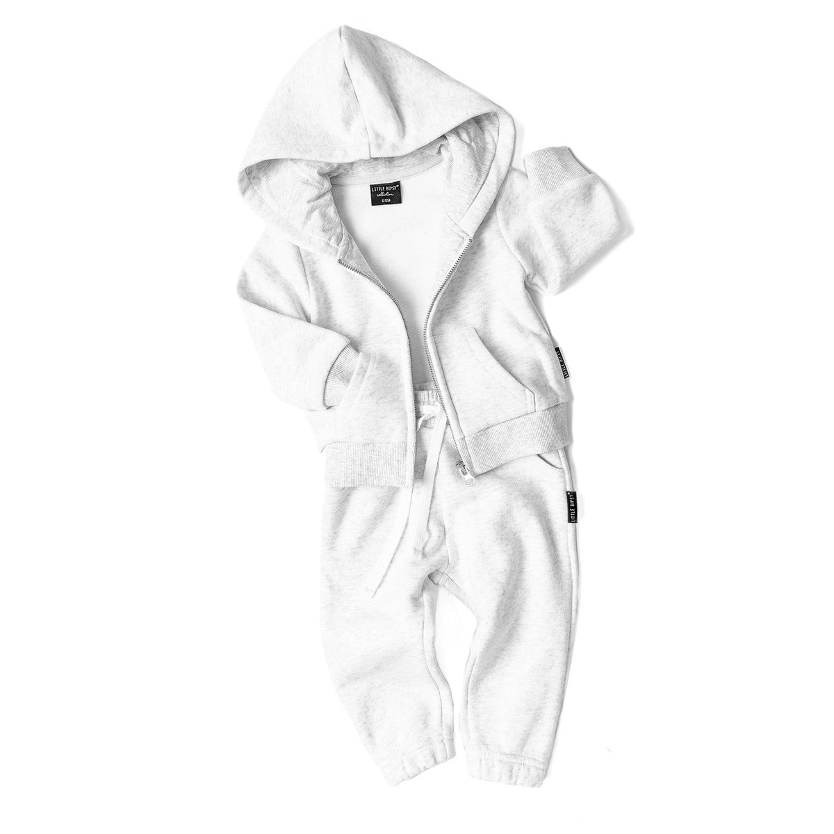 Classic Zip Hoodie - Light Heather Grey
