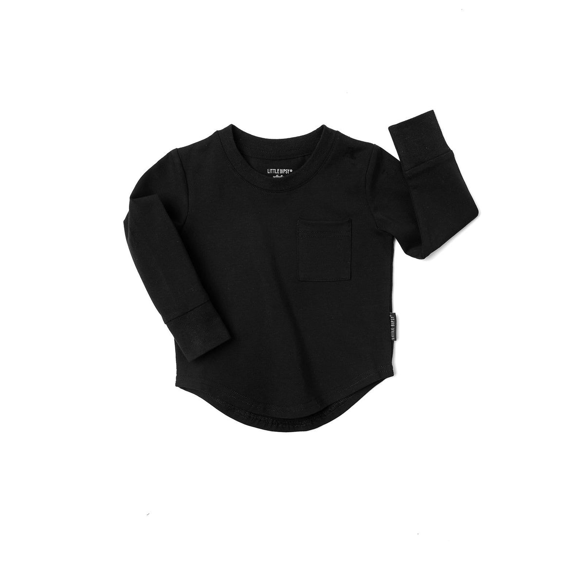 Long Sleeve Pocket Tee - Black