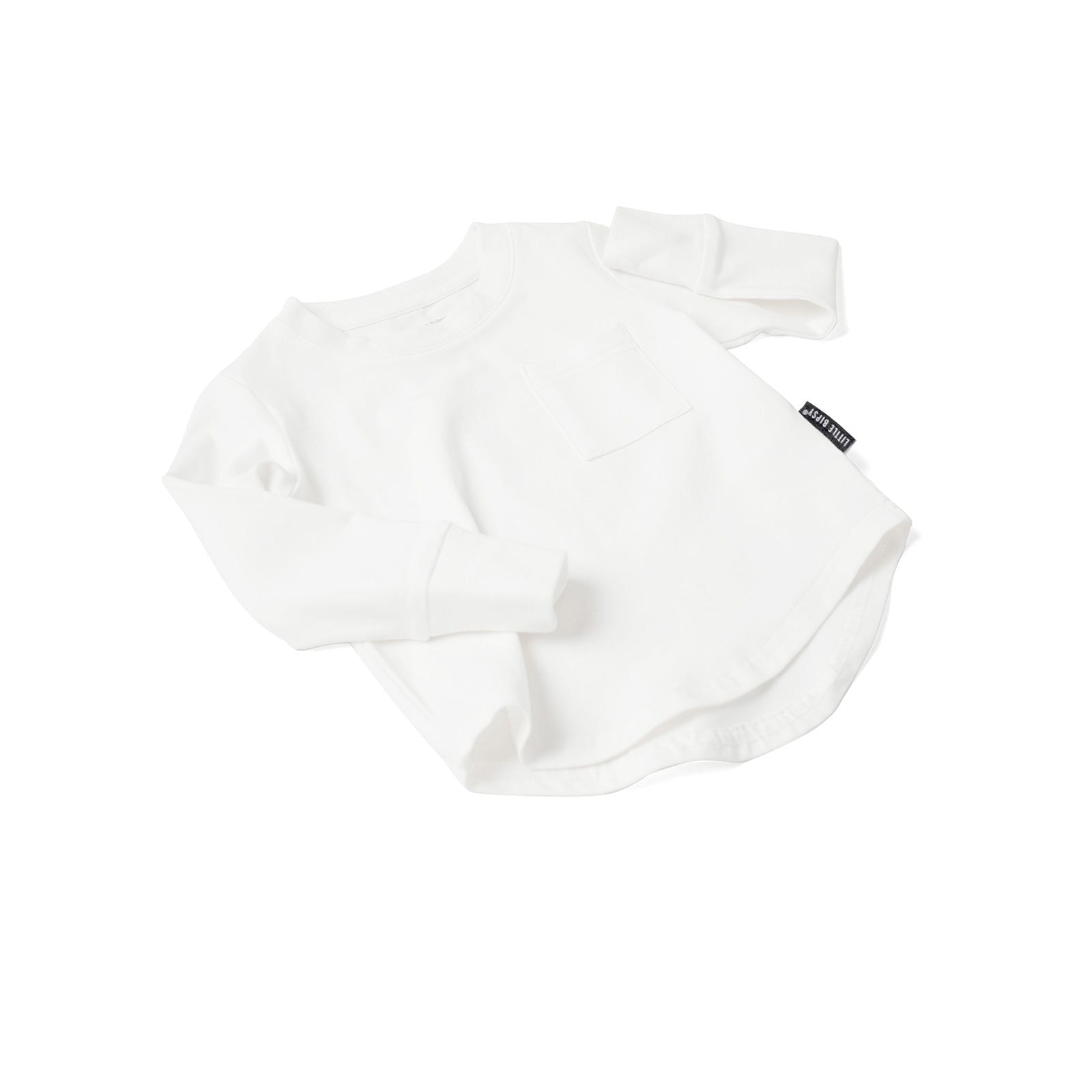 Long Sleeve Pocket Tee - White