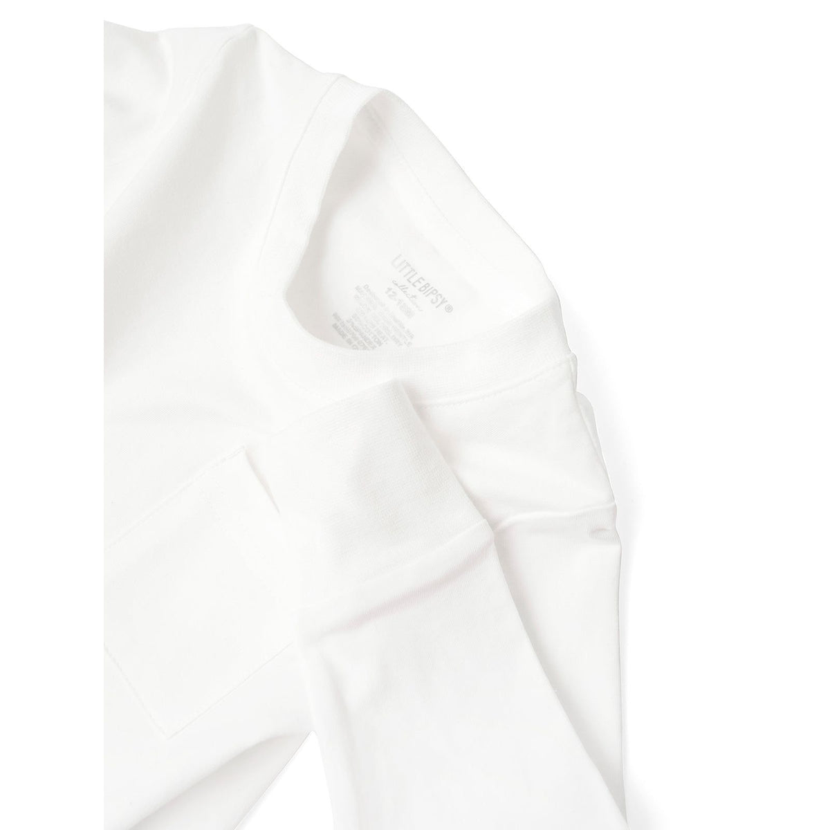 Long Sleeve Pocket Tee - White