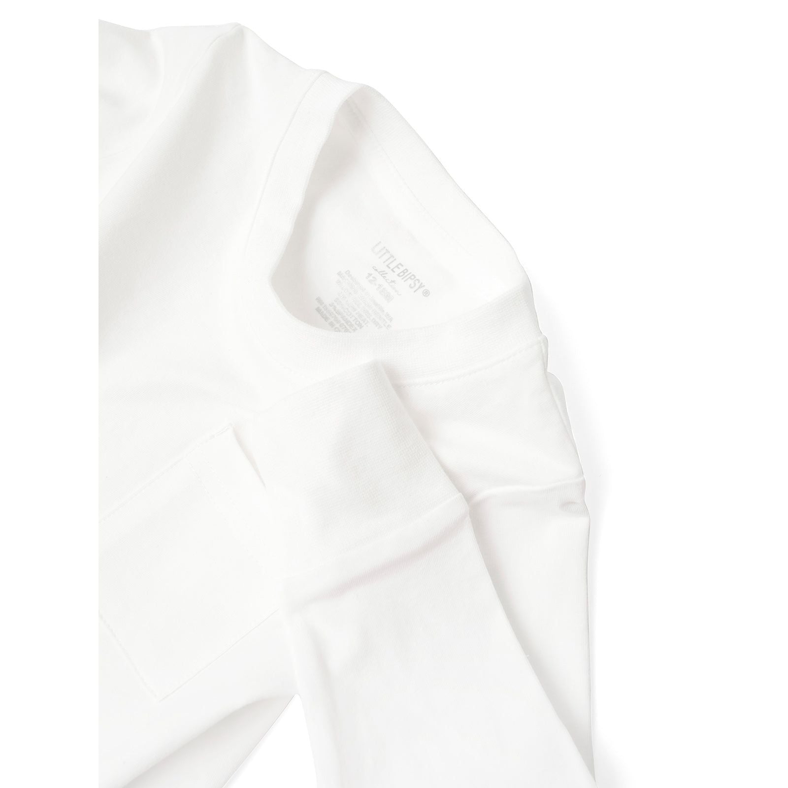 Long Sleeve Pocket Tee - White