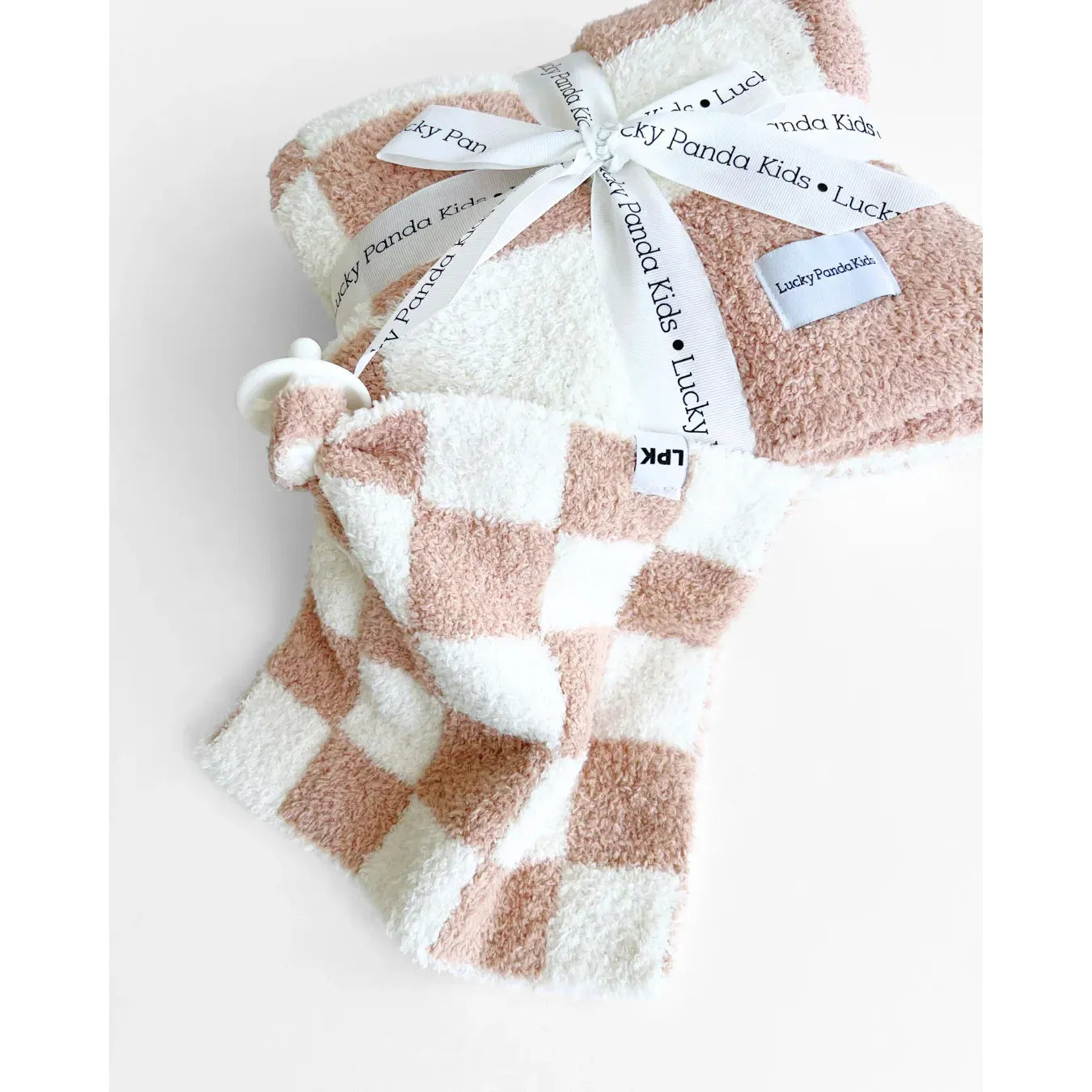 Checkered Plush Lovey | Latte